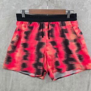 Janji Running Shorts Mens Medium Pink Black Abstract Ikat 5 Inch Inseam AFO